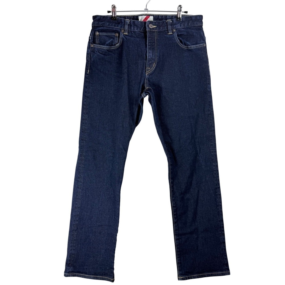 Best Made Co Mens Raw Indigo Straight Leg Jeans Dark Wash 34x30 Stretch Selvedge